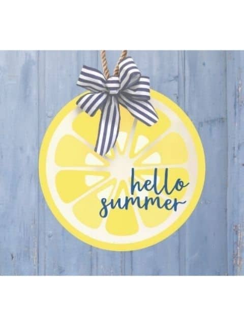 Hello Summer door hanger