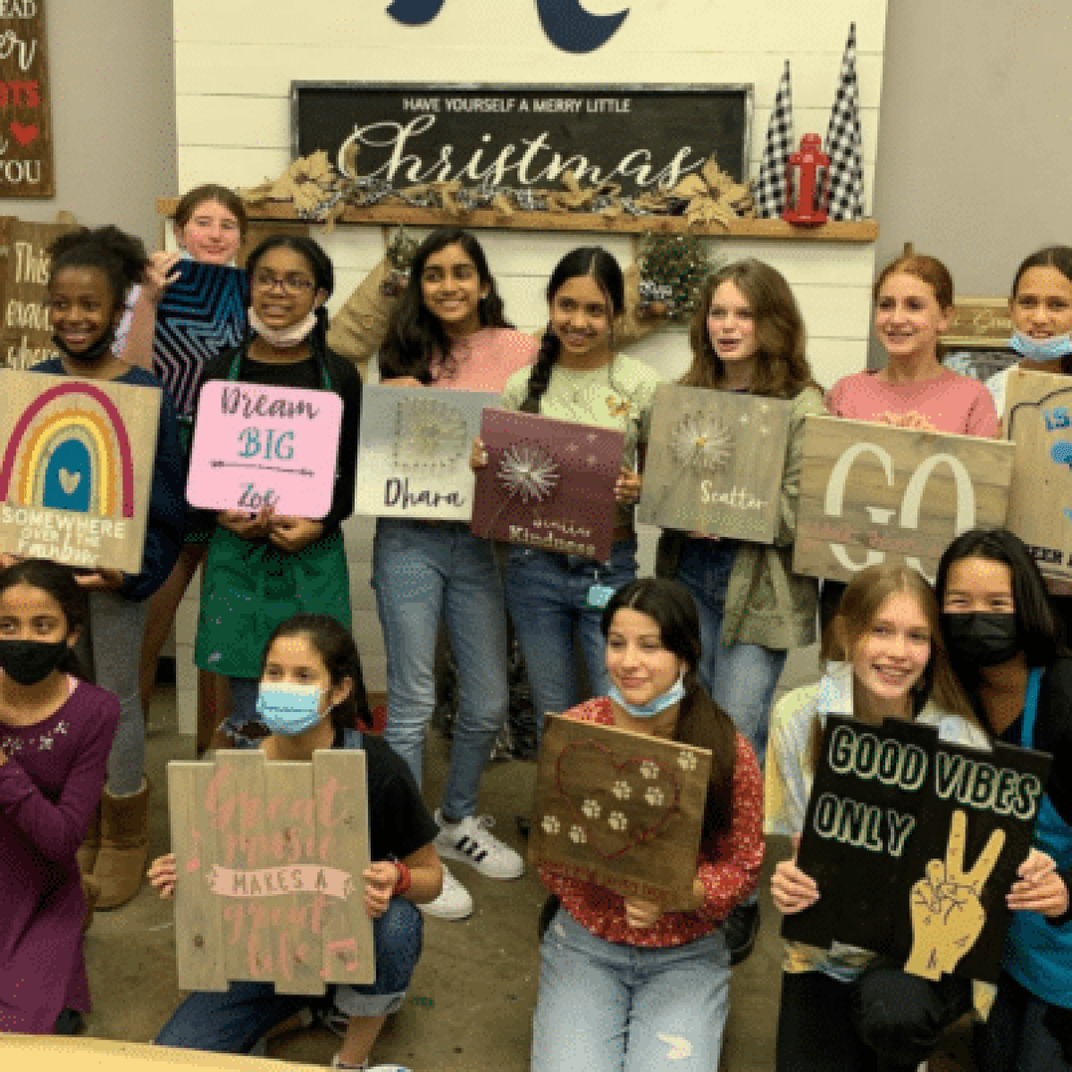 a group of people posing for a photo