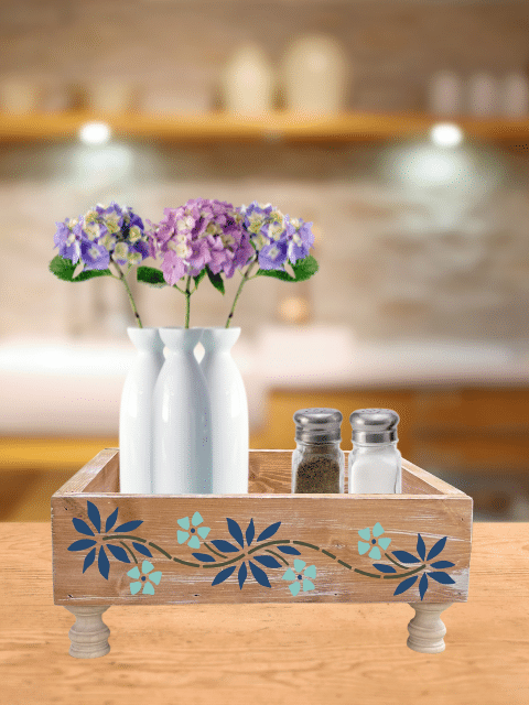 a vase of flowers on a table