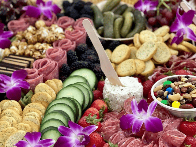 a box filled with different types of food