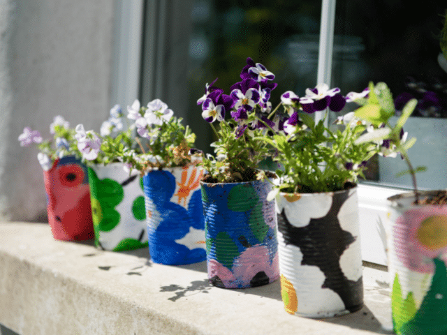 a vase of flowers sitting on a table