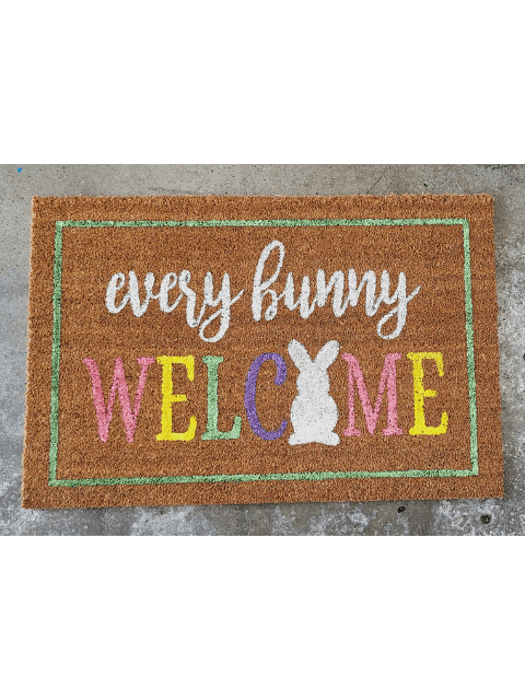 a close up of a DOORMAT
